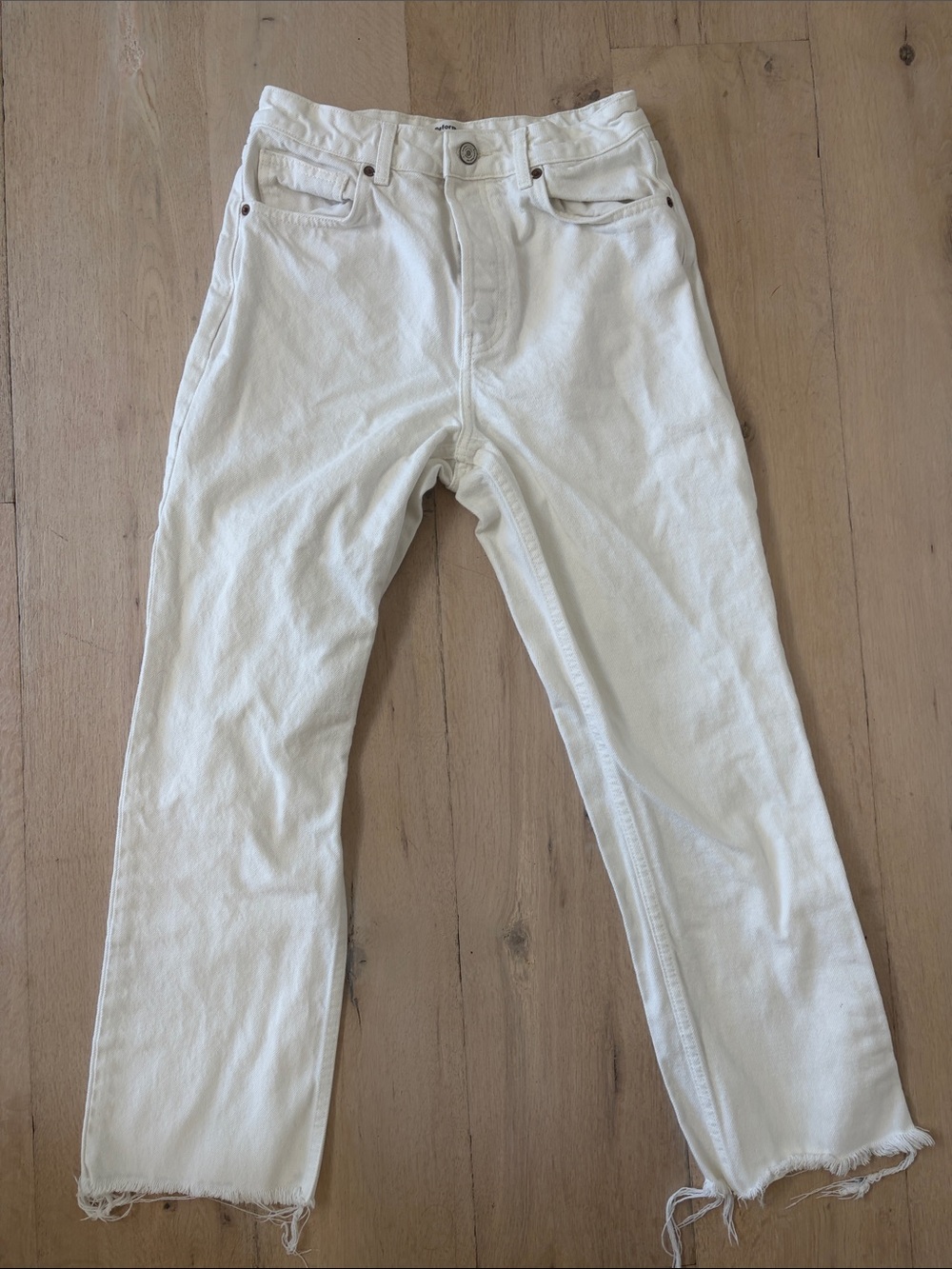 Reformation Cynthia High Rise Straight Jeans Size 28 White